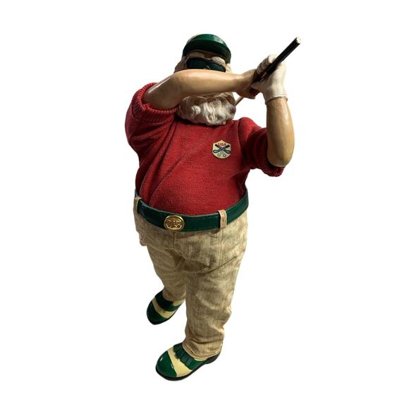 Clothitque Other - Vintage 2000 Santa Claus 10" Statue Christmas Golf Hand Painted 3-D Holiday Gift